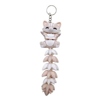 3D Брелоки FLEXI CAT LONG TAIL/ КІТ ХВОСТИК KEYCHAIN, 3D друк OYTOY (298143)