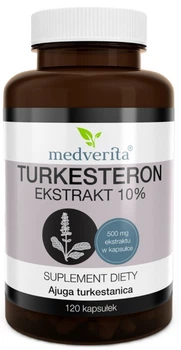 Рослинний екстракт Medverita Turkesteron 500 мг 120 капсул (5903686580819)