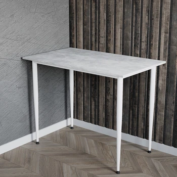 Стол универсальный Prime Ferrum-decor 750x1000x700 Белый металл ДСП Бетон 16 мм (PRAIME37)