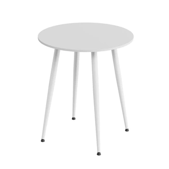 Стіл круглий OPTIMA 3 ноги на конус Ferrum-decor 750x670x670 Білий метал ДСП Білий 16 мм (OPTIM3009)