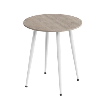 Стіл круглий OPTIMA 4 ноги на конус Ferrum-decor 750x670x670 Білий метал ДСП Дуб Кремона Канолло 16 мм (OPTIM4406)