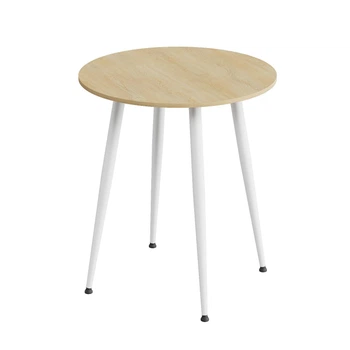 Стол круглый OPTIMA 4 ноги на конус Ferrum-decor 750x670x670 Белый металл ДСП Дуб Кремона Торро 16 мм (OPTIM4410)
