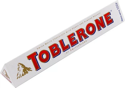Шоколад білий Toblerone Swiss White з медово-мигдальним нуга 100 г