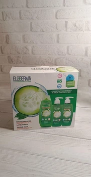 Подарунковий набір жіночий Eloderma Cucumber Mallow (шампунь 400 мл+рідке мило 300 мл+молочко для тіла 300 мл)