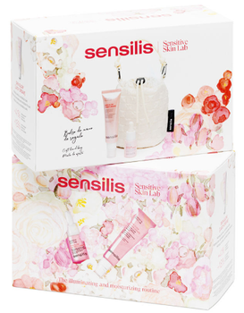 Подарунковий набір Sensilis Skin Glow Крем для обличчя 50 мл + Сироватка 15 мл + Косметичка (8428749008637)