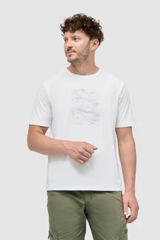 Футболка AVECS біла для чоловіків з матеріалу Synthetyc Cotton 30622/5 M