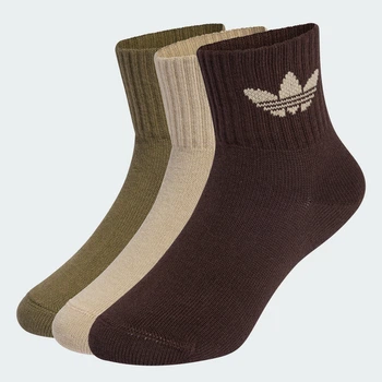 Детские три пары носков Mid-Ankle adidas KC7919 (22-24) бежевый (4068817015057)