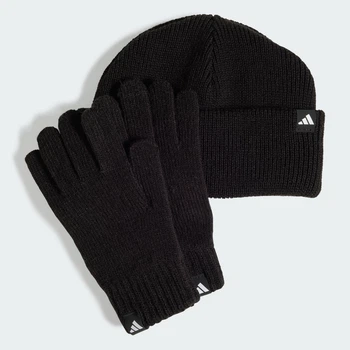 Детский набор: шапка-бини и перчатки adidas JP2783 (Підлітки) черный (4067903633151)