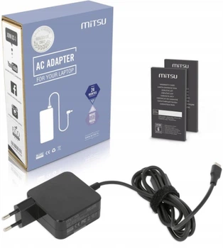 Zasilacz ładowarka do laptopa Mitsu USB-C Power Delivery 45 W Black (ZM/USBC45WB)