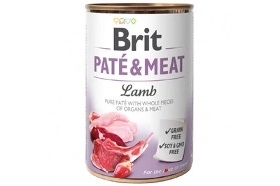 Корм для собак Pate and Meat Dog мясной паштет с цельными кусочками ягненка 400 г Brit