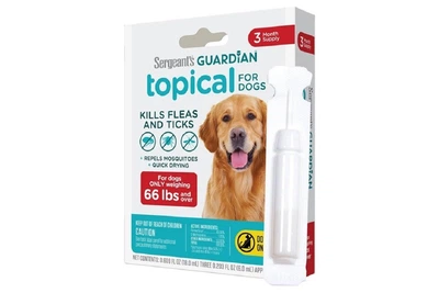 Капли на холку для собак от 30 кг Sergeant's Guardian от блох клещей комаров 6 мл 1 пипетка Guardian