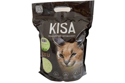 Наповнювач для котячих туалетів соєвий Kisa Tofu Green Tea Mint з ароматом зеленого чаю та м'яти 2,6 кг 6 л TOP CAT