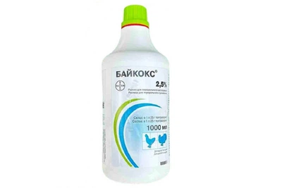 Раствор Байкокс 2,5% кокцидиостатик для птиц 1 л Bayer
