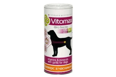 Витамины Vitomax Бреверс для собак пивные дрожжи и чеснок 120 таблеток Vitomax