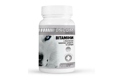 Таблетки Unicum premium для собак здоровая шерсть и кожа 100 таблеток Unicum