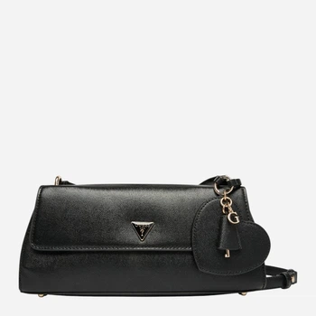 Сумка багет женская из искусственной кожи средняя Guess Isola HWBG99-32210-BLA Black (198659049898)