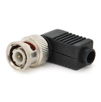 Разъем BNC-M угловой Voltronic YT39, пластиковый кожух и винт для фиксации кабеля