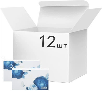 Набір папок-конвертів Buromax Arabeski DL на ZIP-блискавці 12 шт (BM.3949-03)