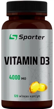 Вітамін D3 Sporter 4000 МО 120 м'яких капсул (4820249725221)
