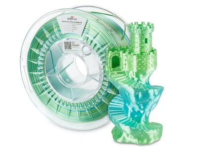 PLA Silk Rainbow Spectrum Filament Ocean Melange для 3D-принтера 1.75 мм 1 кг S0006 1 кг Різнокольоровий
