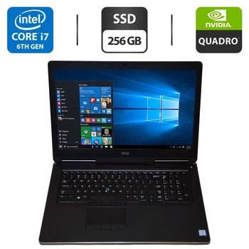 Мобильная рабочая станция Dell Precision 7710 / 17.3" (3840x2160) IPS / Intel Core i7-6920HQ (4 (8) ядра по 2.9 - 3.8 GHz) / 16 GB DDR4 / 256 GB SSD / nVidia Quadro M4000M, 4 GB GDDR5, 256-bit / WebCam б/у