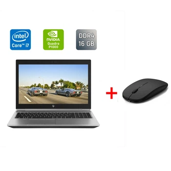 Мобильная рабочая станция Б-класс HP ZBook 15 G5 / 15.6" (1920x1080) IPS / Intel Core i7-8850H (6 (12) ядра по 2.6 - 4.3 GHz) / 16 GB DDR4 / 256 GB SSD / nVidia Quadro P1000, 4 GB GDDR5, 256-bit / Fingerprint / WebCam б/у + Подарок Беспроводная мышь / USB