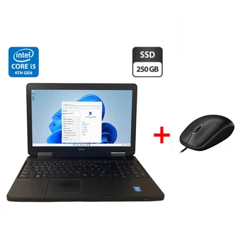 Ноутбук Dell Latitude E5540 / 15.6" (1366x768) TN / Intel Core i5-4210U (2 (4) ядра по 1.7 - 2.7 GHz) / 8 GB DDR3 / 250 GB SSD / Intel HD Graphics 4400 / WebCam / DVD-ROM б/у + Подарок Проводная мышь / USB