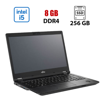 Ноутбук Fujitsu LifeBook E548 / 14" (1920x1080) IPS / Intel Core i5-7200U (2 (4) ядра по 2.5 - 3.1 GHz) / 8 GB DDR4 / 256 GB SSD / Intel HD Graphics 620 / WebCam б/у