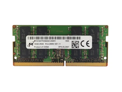 Оперативна пам'ять для ноутбука SODIMM Micron DDR4 16 Gb PC4-2666V (MTA16ATF2G64HZ-2G6H1) 14801 Б/У