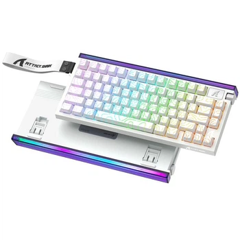 Игровая магнитная клавиатура Attack Shark R85 HE, 75% (79 клавиш), Hall Effect, 8000Hz, RGB подсветка, Rapid Trigger, USB Type-C, Hot-Swap White Контур