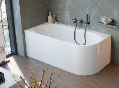 Ванна Vanesa 180x80 права, з ніжками та сифоном, Slim-перелив WA1-71-180x080R (TM Radaway)