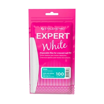 Сменные файлы белые полумесяц Staleks Pro Expert 42 100 грит 50 шт