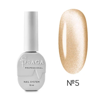 Гель-лак котяче око Saga Professional Glow Cat No05 бежевий 9 мл