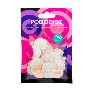 Сменные файлы для педикюра Staleks Pro Pododisc M 100 грит 50 шт белые