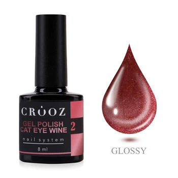 Гель-лак Crooz Wine Cat 02 Garnet Lust кошачий глаз 8 мл