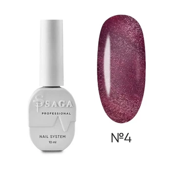 Гель-лак кошачий глаз Saga Professional Wine Cat №04 бордовый 10 мл