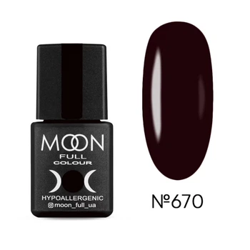 Гель-лак Moon Full Autumn-Winter 670 шоколадно-чорничний 8 мл