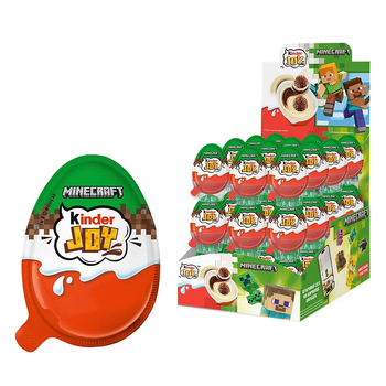 Комплект шоколадных яиц Kinder Joy Minecraft 36 шт. по 20 г с игрушками-сюрпризами (B6AA666FD337)