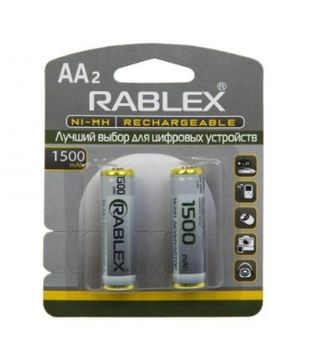 Акумулятор - батарейка Rablex AA 1500 mAh 2 шт (пальчик)