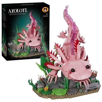 Конструктор рожевий Аксолотль Axolotl Miyoo 998 деталей Різнобарвний (28839)