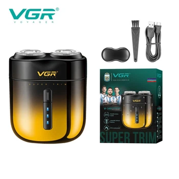 Электробритва VGR V-348, роторная, IPX6, золотая
