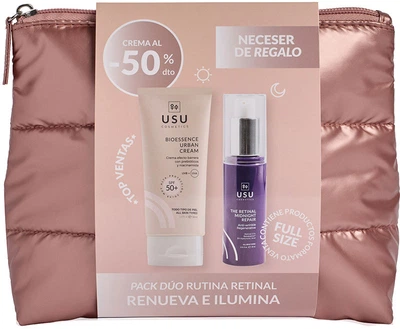 Zestaw do pielęgnacji twarzy Usu Cosmetics Kosmetyczka + Serum do twarzy 30 ml + Krem do twarzy 50 ml (8435531101506)