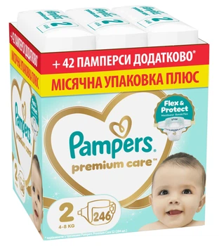 Підгузки Pampers Premium Care Розмір 2 (4-8 кг) 246 шт (8006530223522)