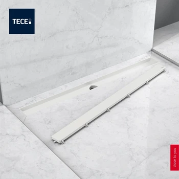 TECEdrainline дизайнерська решітка «steel» із нержавіючої сталі з кольоровим покриттям для душового каналу, білий матовий, 900 мм (600986) TM TECE