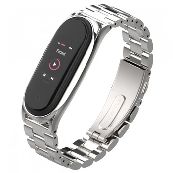 Ремешок Bead Design Xiaomi Mi Band 5 6 - серебристый