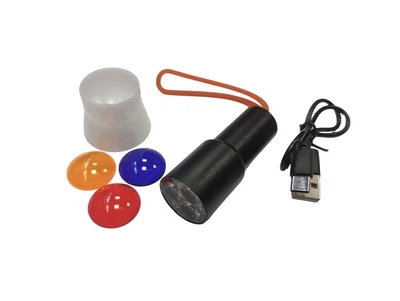 Фонарь ручной, 4х цветный, X-BALOG PL-276 алюминий, 3 LED Cree hard, с цветными фильтрами, Type-C