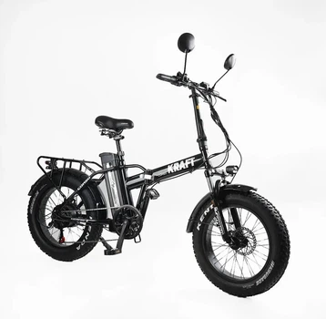 Электровелосипед фетбайк Corso Kraft 20" 500W 48V/15Ah Shimano дисковые тормоза зеркала складной руль чорний (LUX1869)
