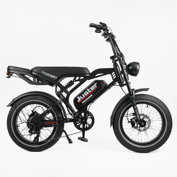 Электровелосипед фетбайк Corso Juster 20" J-40524(1) 1000W 48V/18Ah литий гидравлика NFC вездеход Черный (LUX1837)