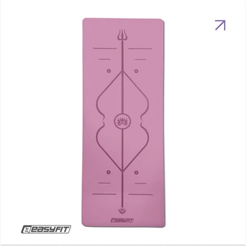 Коврик для йоги профессиональный EasyFit Pro каучук 5 мм EF-1925-P Рожевий