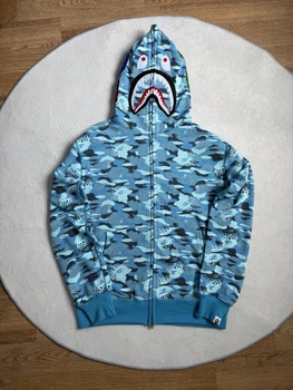 Зіп-худі блакитний Bape Camo S